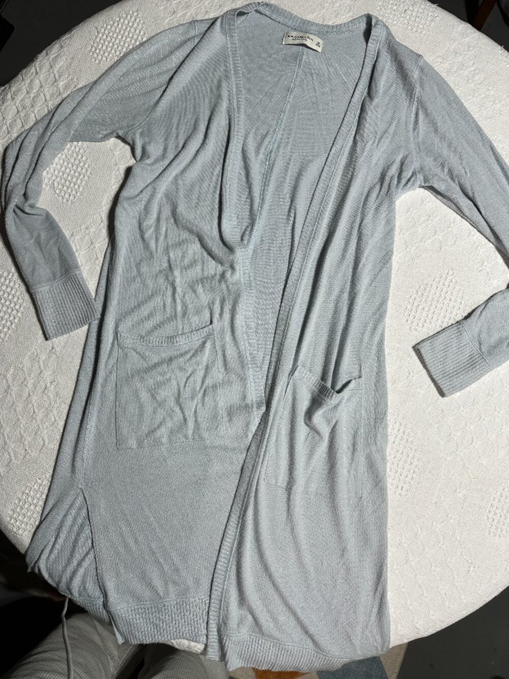 Abercrombie & Fitch Soft A&F Cozy Long Cardigan Blue Gray M Pockets